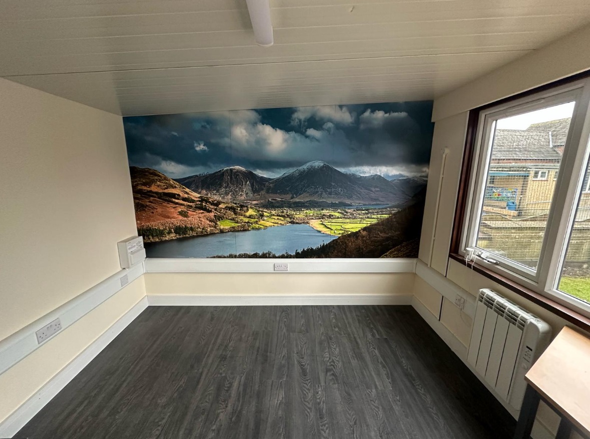 Inside the wellbeing cabin at Bookwell